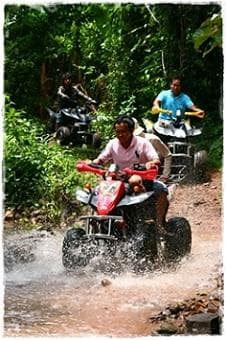 กิจกกรมขับรถ ATV ที่บ้านสวนสายสมร ที่พักนครนายก